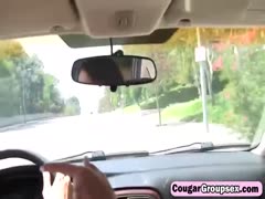 Three elderly whores are drilled hard in bed after consuming a man's cock.